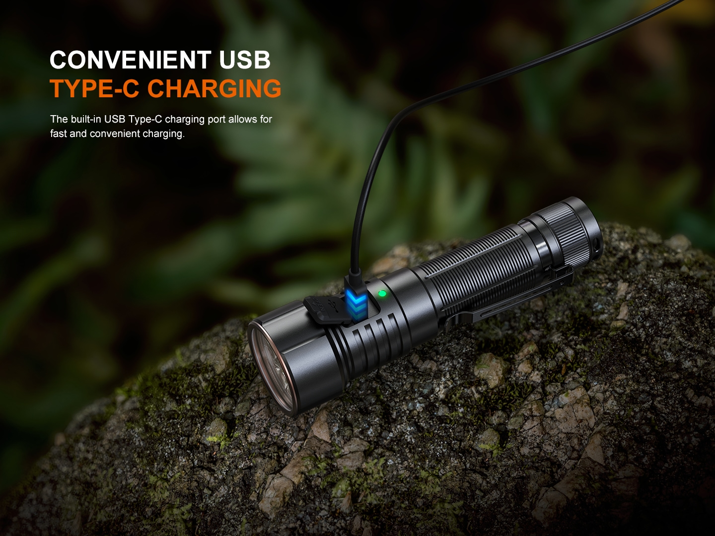 Fenix LD36R 3600 Lumens USB-C Rechargeable Flashlight with Adjustable Color Light (Black) + LumenTac Organizer