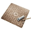 iDesign Brown Solid Print Plastic Non-Slip Bath Mats, 22" x 22"
