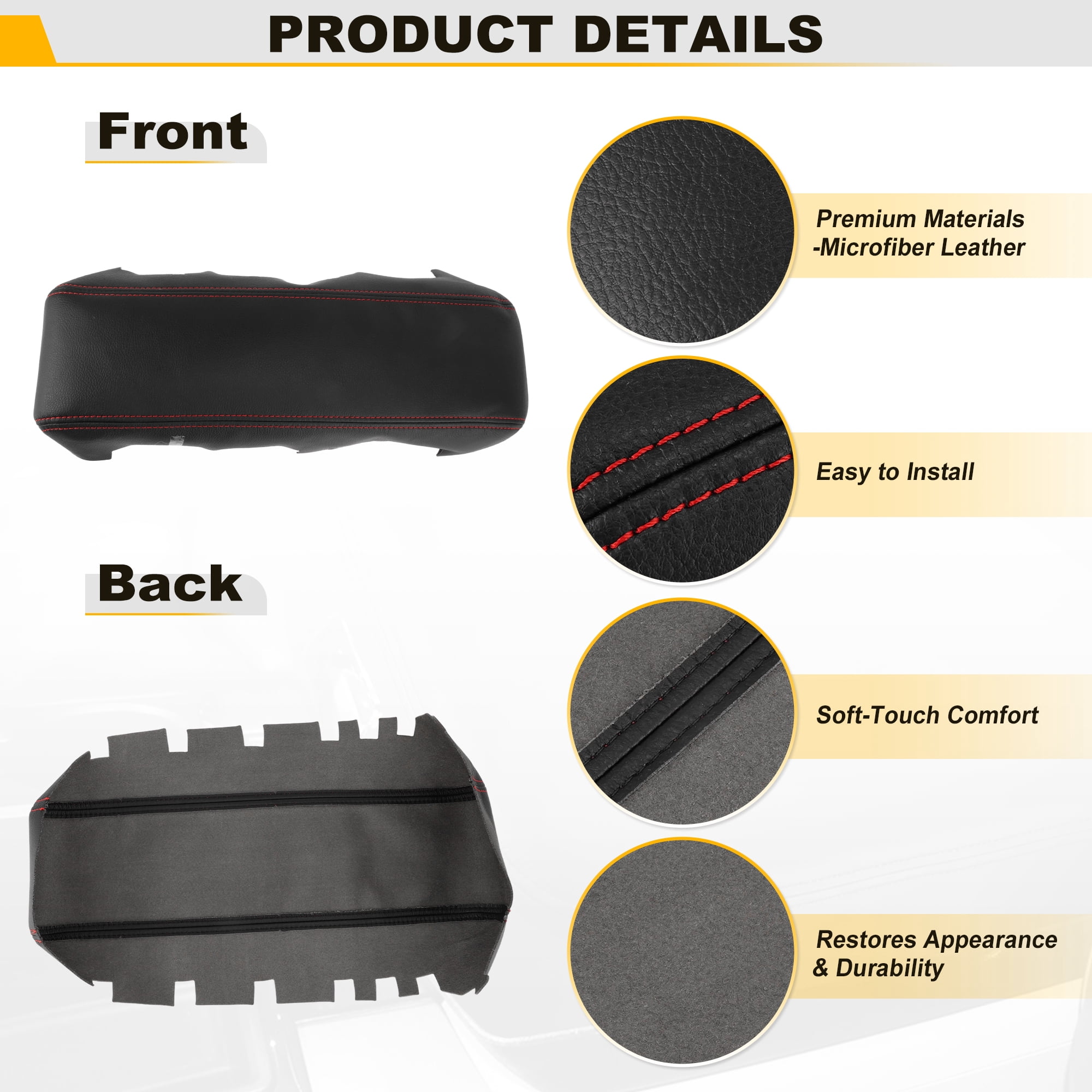 Unique Bargains Car Center Console Lid Armrest Cover for Chevy Equinox 10-17