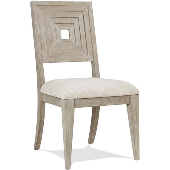 Riverside Furniture Chaise en Bois Rembourré Cascade Arrière en Gris Queue d'Aronde