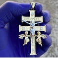thumbnail image 5 of La Cruz De Caravaca Plata Cross Pendant Gold Over Real Solid 925 Sterling Silver Large 2.5" Inch, 5 of 16