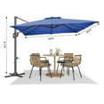 thumbnail image 2 of 10x10 FT Cantilever Patio Umbrella, 360° Rotating Offset Umbrella with Crank Lift, 100-Position Tilt., 2 of 6