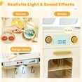 thumbnail image 4 of Costway Corner Play Kitchen with Lights & Sounds Wooden Toy Kitchen Set Storage for Ages 3+ Beige, 4 of 10