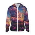 thumbnail image 1 of Vsdgher Sweat à Capuche Imprimé Pissenlit Rêveur pour Hommes Femmes, Manches Longues Protection Solaire Pêche Course Natation-Grand, 1 of 7