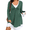 Army Green, variant on Cuteduck Plus Size Womenâs Long Sleeve V-Neck Zipper Dress Autumn/Winter 1X-5X