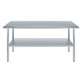 thumbnail image 2 of AmGood 24 in. x 72 in. Stainless Steel Table | Metal Utility Kitchen Prep Work Table | NSF, 2 of 9