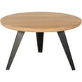 thumbnail image 6 of Hanover Parkwyn Mango Wood Round Coffee Table with Metal Legs | Uniquely Handcrafted | Mid-Century Modern Indoor Furniture for Living Room | 31.5" Diameter x 18" Height, 6 of 10