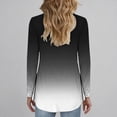 thumbnail image 3 of DAFPZW Womens Tunics Tops Gradient Fall Fashion Long Sleeve Shirts Loose Casual Pullover Cute Plaeated Hide Belly Blouse, 3 of 6