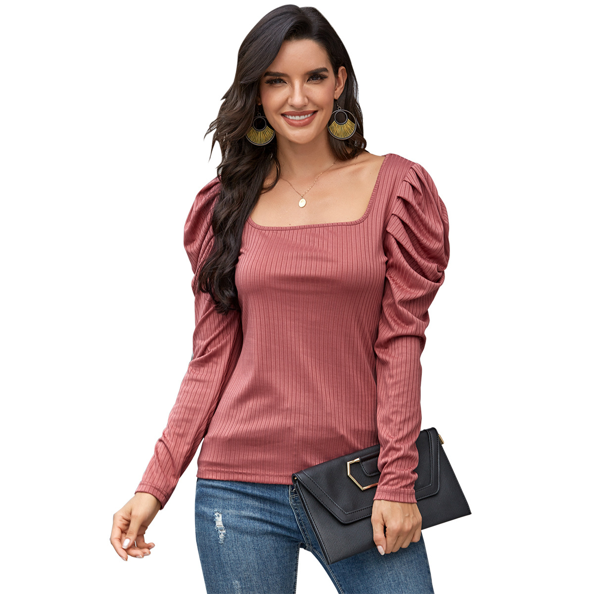 New Women S Tops U Neck Puff Sleeve T Shirt Walmart Com New Women S Tops U Neck Puff Sleeve T Shirt Walmart Com