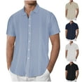 thumbnail image 6 of guisaled Mens Short Sleeve Blouses Cuban Guayabera Dress Shirt Casual Summer Beach Button Down Lightweight Vacation Hawaiian Shirts, 6 of 6