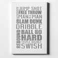 thumbnail image 1 of Basketball Word Art Jump Shot Free Throw - 11" x 14" - Decorative Canvas Wall Art - White Edge - 5/8" Gallery Wrapped, 1 of 2