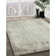 thumbnail image 3 of Ahgly Company Machine Washable Indoor Square Contemporary Grey Gray Area Rugs, 5' Square, 3 of 7