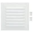 thumbnail image 1 of Ventilador de gablete de aluminio Uxcell de 6"x6", cubierta de salida de pared exterior, rejilla de aire HVAC con pantalla de louver, 1 of 6