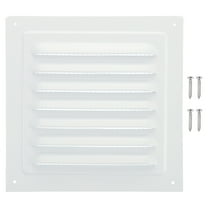 Uxcell 6"x6" Aluminum Gable Vent, Exterior Wall Outlet Vent Cover HVAC Air Grille Louvered Screen Mesh