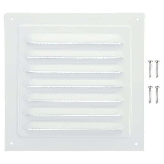 Uxcell 6"x6" Aluminum Gable Vent, Exterior Wall Outlet Vent Cover HVAC Air Grille Louvered Screen Mesh
