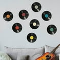 thumbnail image 4 of 8 Pack Records Decor Wall Stickers,9in CD Album Cover Posters Vintage Record Stickers, 50S Rock & Roll Music Room Decor for Home Bedroom Wall Music Party Decoration, 4 of 9