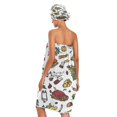 thumbnail image 2 of 3-Piece Bathroom Towel Set with Bath Towel, Quick-Dry Hair Cap and Hair Turban for Bath Yoga Beach Cute Cartoon-style Pattern, 2 of 6