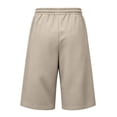 thumbnail image 5 of longantii Men's Capri Pant Baggy Below Knee Summer Casual Wide Leg Loose Drawstring 3/4 Pant with Pockets Khaki M, 5 of 8