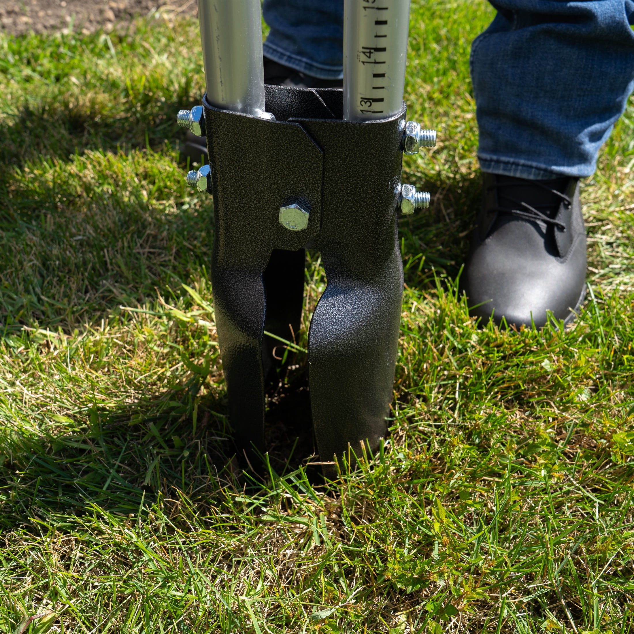 Expert Gardener Long Handle Fiberglass Post Hole Digger with Comfort Grip