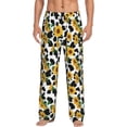 thumbnail image 1 of Fotbe Cute Cow Print Sunflower A Pantalones de Pijama para Hombre, Pantalones de Dormir, Pantalones de Casa con Cintura Ajustable y Bolsillos-X-Large, 1 of 6