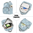 thumbnail image 5 of FORMRS Mini Backpack Purse for Women Travel Daypack Casual Shoulder Bag, Gray Snowflake, 5 of 7