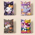 thumbnail image 2 of Manta de Halloween de Hello Kitty, decoración de habitación de Halloween, manta gruesa Kuromi My Melody, sábanas de franela de dibujos animados kawaii, 2 of 6