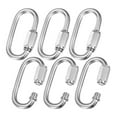 thumbnail image 1 of Conector de eslabón de cadena rápido de 6 piezas, M6 1/4 eslabones de cadena de bloqueo en forma de D, 1 of 1