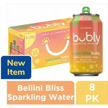 2X - Bubly Bellini Bliss Flavored Sparkling Water Cans