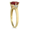 thumbnail image 2 of SZUL Women's 2.25 Carat Cushion Cut Ruby and Diamond Ring in 10K Yellow Gold, 2 of 3