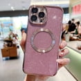 thumbnail image 1 of Electroplated Glitter Super Strong Magnetic Hard Hole Phone Case Suitable For IPhone15Promax/14Pro/13/12Promax/12Pro/11Promax/11 Protective Case, 1 of 5
