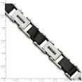 thumbnail image 6 of Chisel Stainless Steel Polished Black IP-plated with 1/4 carat Black Diamond Bracelet - 8.5" Natural Diamonds, 6 of 8