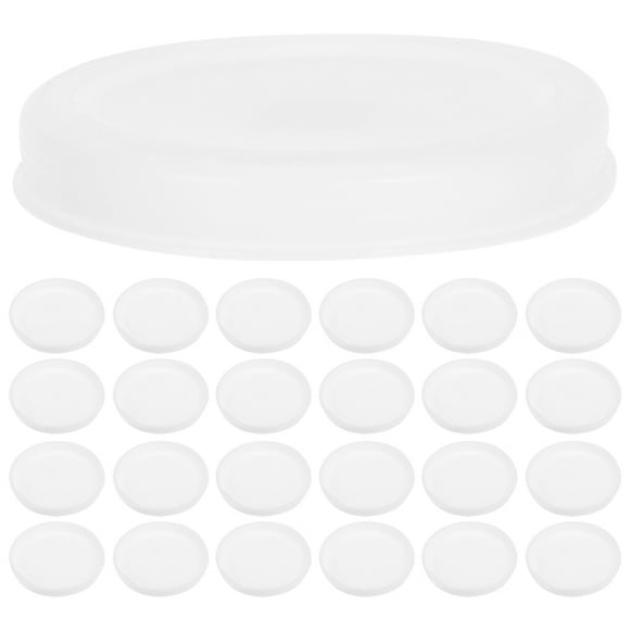 50pcs White Plastic End Caps Kraft Mailing Tubes Lids Round Tube Stoppers Cardboard Shipping Tubes Lids Mailing Tube Accessories For Poster Storage