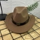 thumbnail image 3 of Sombrero fedora unisex de moda: material de lana, circunferencia de 56-58 cm, adecuado para uso diario/casual, accesorio perfecto para el invierno., 3 of 3