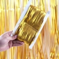 thumbnail image 3 of 2 Pack Metal Foil Matte Tassel Curtain Party Decor For Props Festive Celebration Party Decor, 1 x 2m, 3 of 5