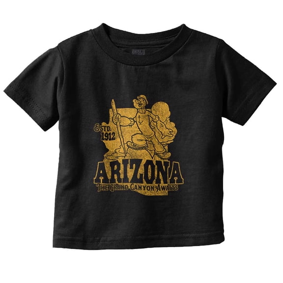 Popeye Arizona State AZ Cartoon Toddler Boy Girl T Shirt Infant Toddler Brisco Brands 6M