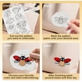 thumbnail image 4 of 30Pcs Ladybug 4 Sheets Water Soluble Embroidery Pattern Stabilizers Stick and Stitch Embroidery Stickers Hand Sewing DIY Ladybug Embroidery Papers, 4 of 9
