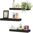 thumbnail image 4 of Sorbus 16.25" Black Floating Shelves (Set of 3) – Wall Storage for Décor, Frames, Trophies, 4 of 8