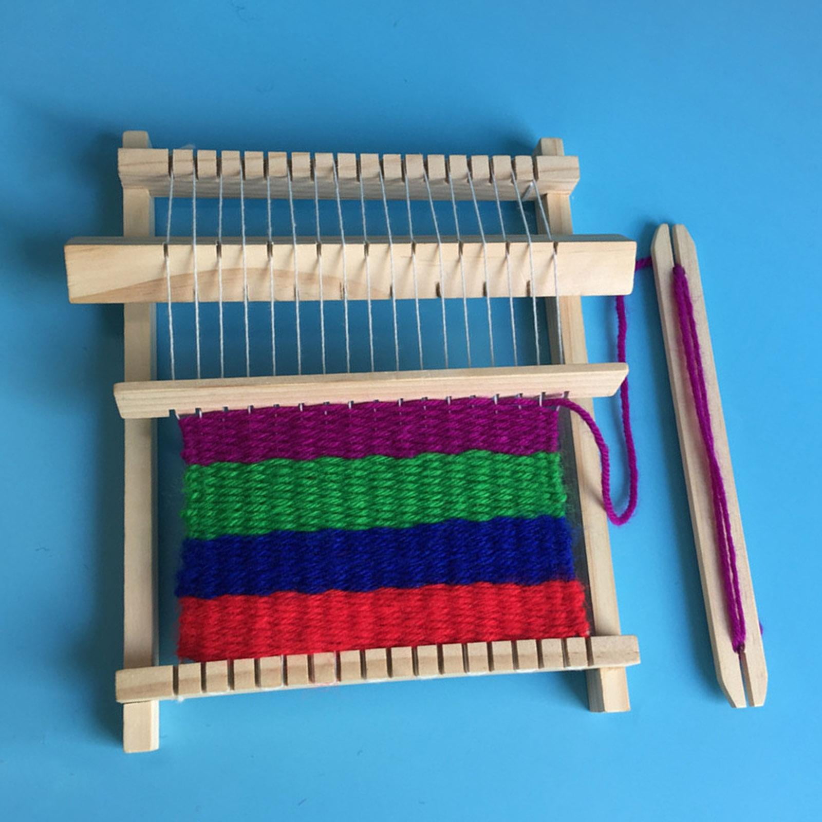 Rectangular Wooden Weaving Loom For Kids Sewing Toys HTE