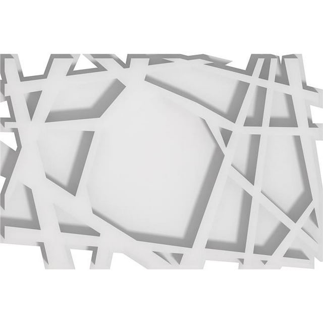 Ekena Millwork CMP10X6NO 6.62 x 10 in. Rectangle Novo Architectural Grade PVC Contemporary Ceiling Medallion