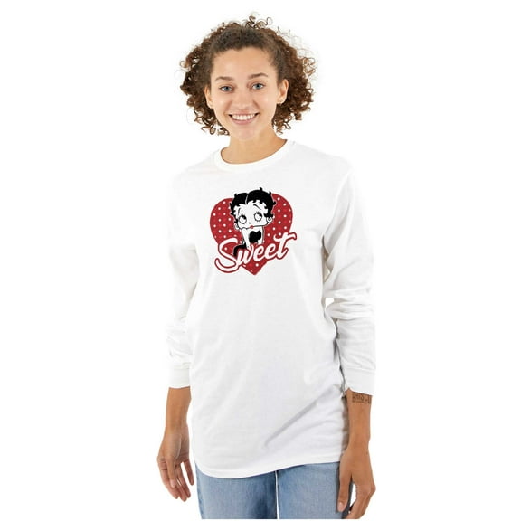 Betty Boop Sweetheart Love Cute Women's Long Sleeve T Shirt Brisco Brands M