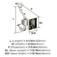 thumbnail image 6 of Amerock Mulholland Polished Nickel Single Prong Robe Hook, 6 of 7
