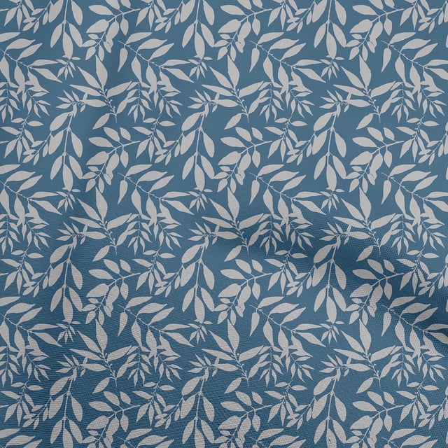 oneOone Rayon Medium Blue Fabric Floral Sewing Craft Projects Fabric Prints By Yard 56 Inch Wide