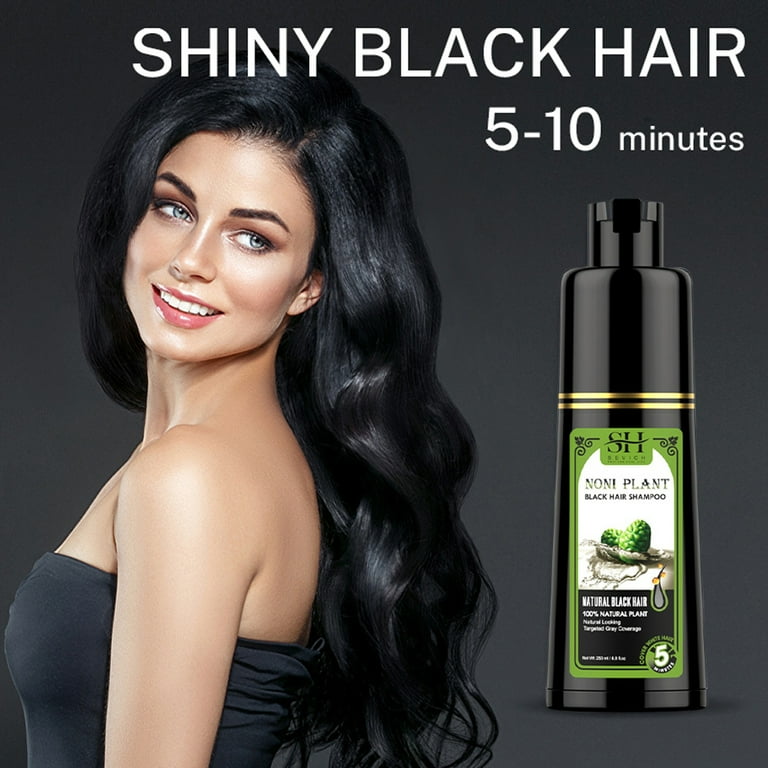 Black Hair Dye Shampoo 3 in 1, Herbal Ingredients Shampoo Hair Dye