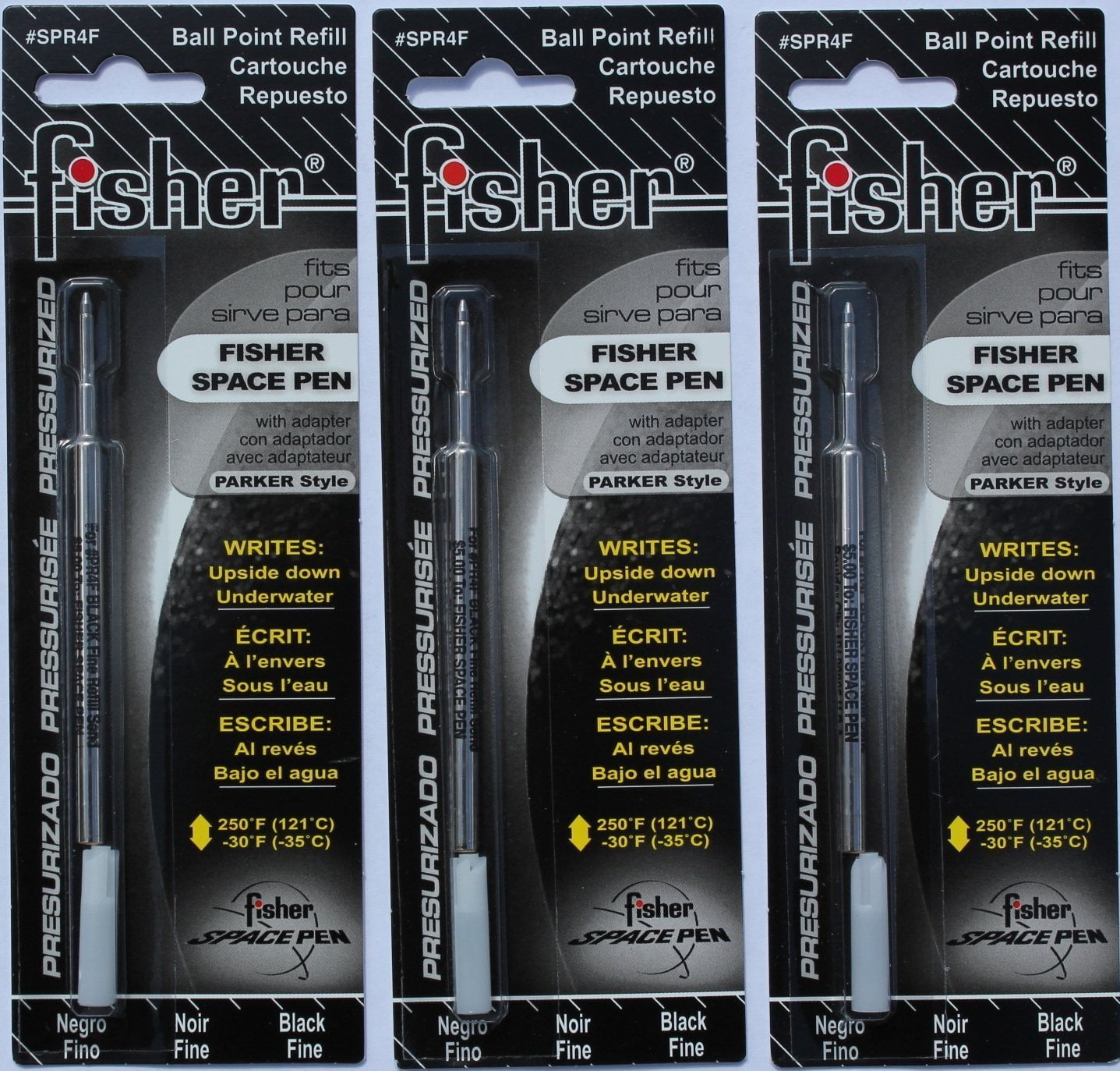 New Fisher Space Pen Refills Black Bold Point Ballpoint Pen SPR4B 