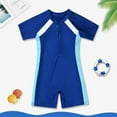 thumbnail image 2 of Povozer Girls and Boys Swimsuit Kid Water Sport Short Swimsuit Bathing Suits Holiday Swimsuits(Blue,8-10Y), 2 of 6