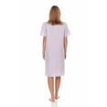 thumbnail image 4 of Dream8teen Women's Snaps Front Closure House Dress Sleeveless Woven Housecoat Duster Lounger Robe 2011 Purple Polka Dots 4X-Large, 4 of 5