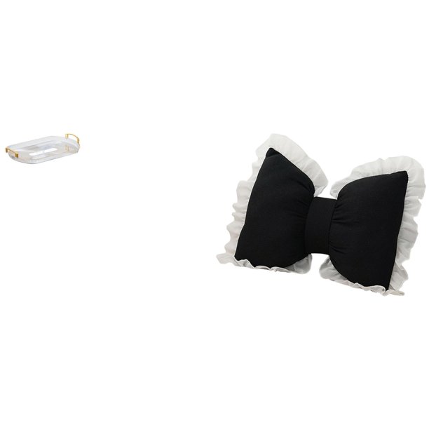 Bandeja de almacenamiento,Bandeja rectangular para servir frutas y postres de cocina,Cojín con lazo bonito,Almohada con forma de lazo,bonito cojín decorativo con lazo,Funda de almohada con