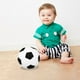 thumbnail image 2 of Juguetes de fútbol multifuncionales, peluche de fútbol, cojín con forma de balón de fútbol, color negro, 2 of 7