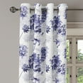 thumbnail image 3 of Ambesonne Flowers Vintage Grommet Curtain, Hydrangea Pattern, 50"x72", Dark Lavender Ceil Blue, 3 of 5