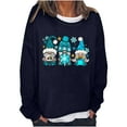 thumbnail image 2 of Aloohaidyvio Christmas Tops,Women Christmas Sweatshirt Round-Neck Long Sleeve Loosen Single Tops Pullover Blouse, 2 of 5